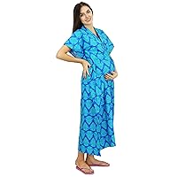 Bimba Maternity Cotton Kaftan Hospital Delivery Gown Nursing Night Wear Caftan