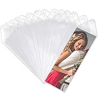 100 Set Blank Kraft Bookmarks Sleeves with Boxes Resin Bookmark Holder 5.9  x 1.8'' DIY Bookmark Cardboard Gift Boxes Bookmark Packaging Display Cards