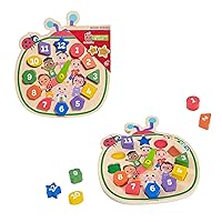CoComelon Count with Me Wooden Clock, Recycled Wood, Learning and Education, Officially Licensed Kids Toys for Ages 18 Month by Just Play