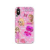 Compatible for iPhone 12 Pro Max Case Barbie 3D Animation Cute Pink Phone - PC Protective Back Cover for Cutie