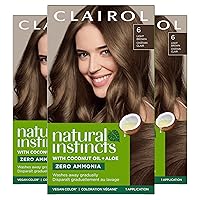 Natural Instincts Demi-Permanent Hair Dye, 6 Light Brown Hair Color, Pack of 3
