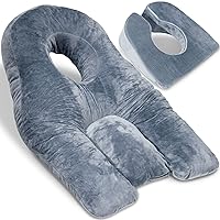Face Down Pillow for Sleeping - for BBL or Eye Surgery Recovery - Prone Pillow for Vitrectomy or Retinal Surgery - Home Massage Pillow Face Down with Shredded Memory Foam-CertiPUR-US Certified