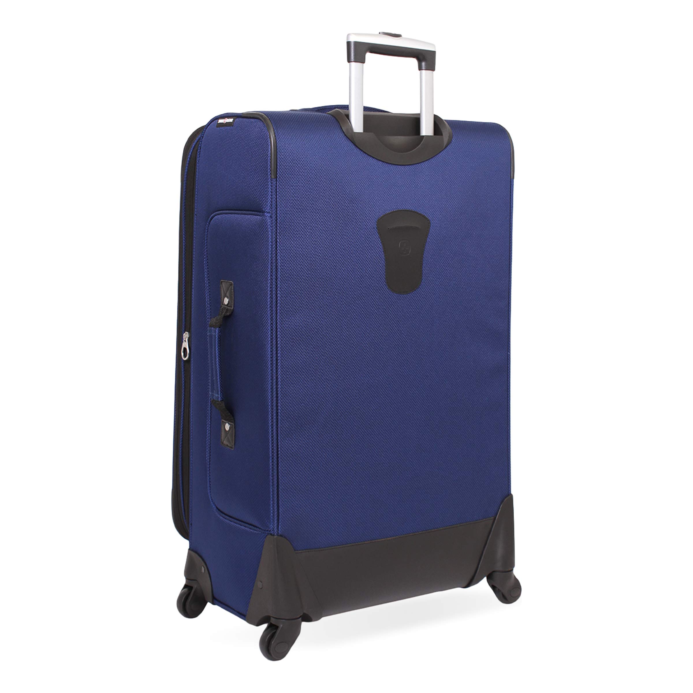 SwissGear Sion Softside Expandable Roller Luggage, Blue, Checked-Large 29-Inch