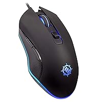 Infiltrate USB Gaming Mouse - LED Gaming Mouse with 6 Programmable Buttons, Multi-Color RGB Mouse Lighting, 4 DPI Levels & Braided Cable - Computer Light Up Mouse Ergonomic and Textured Grip