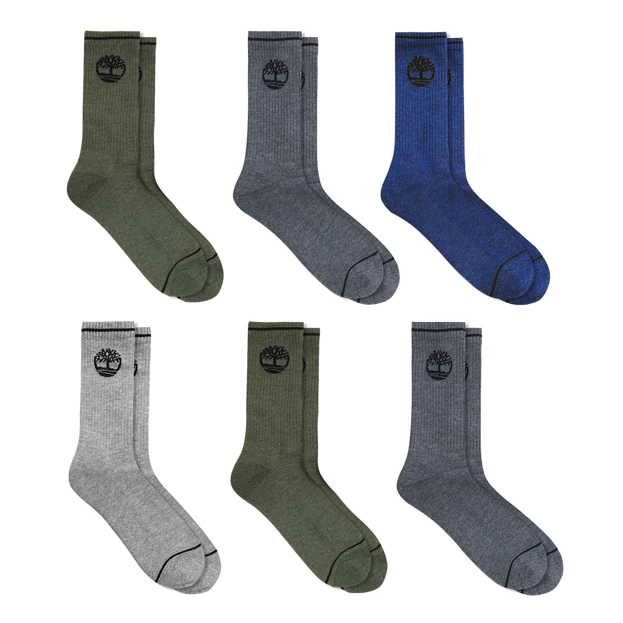 Timberland Men's 6-Pack Crew Socks