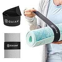 Gaiam Yoga Mat Strap Slap Band - Keeps Your Mat Tightly Rolled and Secure with One Snap - Strong Clasp for Yoga Mat Storage and Travel - Fits Most Size Mats (20