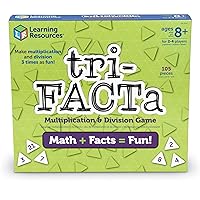 tri-FACTa Multiplication & Division Game, Homeschool, Math Game, 2-4 Players, 104 Piece Set, Ages 8+