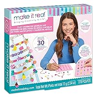 Make It Real:Clay Charm DIY Jewelry Kit - Make 30+ Clay No Bake Charms to Attach to Your Chain, Arts & Crafts, Girls & Kids Ages 8+