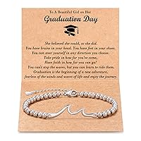 Tarsus Graduation Gifts for Her Class of 2024, 8th Grade, High School, College Girls, Masters Degree, Waves Bracelets Graduation Gifts for Friend Daughter Sister Granddaughter