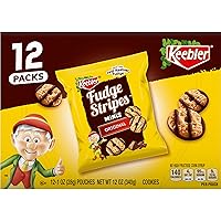 Keebler On-The-Go Fudge Stripes Cookies, 12 Count (Pack of 1)
