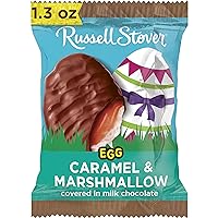 Russell Stover Easter Caramel & Marshmallow Milk Chocolate Easter Egg, 1.3 oz each (Pack of 18)