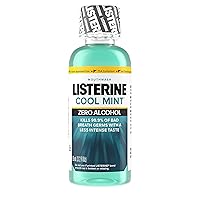 Listerine Zero Alcohol Mouthwash, Less Intense Alcohol-Free Oral Care Formula for Bad Breath, Cool Mint Flavor, 3.2 fl. oz