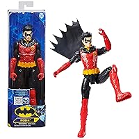 DC Comics Batman 12-inch Robin Action Figure (Red/Black Suit), Kids Toys for Boys Aged 3 and up