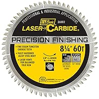 IVY Classic 36082 Premium Swift Cut 8-1/4-Inch 60 Tooth Carbide Circular Saw Blade with 5/8-Inch Diamond Knockout Arbor, 1/Card, Silver