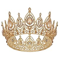 SWEETV Royal Queen Crown,Crystal Tiaras and Crowns for Women Girls,Wedding Birthday Pageant Prom Princess Hair Accessory
