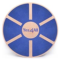 Yes4All Versatile Wooden Wobble Balance Board, Balance Trainer for Physical Therapy, Standing Desk, Core Training, Exercise Balance Stability Trainer