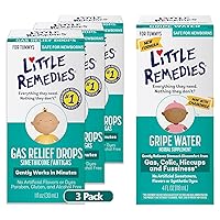 Little Remedies Baby Bundle; 1oz Natural Berry Flavor Gas Relief Drops, Pack of 3 & 4Fl Oz Gripe Water