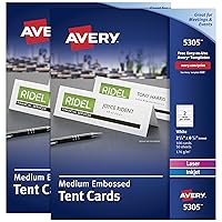 Avery Printable Tent Cards with Sure Feed Technology, 2.5