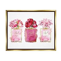 Floral Glam Fashion Brand Perfumes Framed Floater Canvas Wall Art, Design by Amanda Greenwood