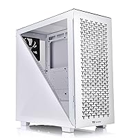 Thermaltake Divider 300 TG Air ATX mid Tower Snow Edition Computer Case with 2 pre-Installed 120mm Standard Fans Full-Size mesh Panel 3mm Triangular Tempered Glass CA-1S2-00M6WN-02