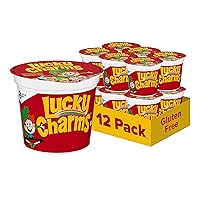 Lucky Charms Gluten Free Cereal with Marshmallows, 1.7 OZ Single Serve Cereal Cup (Pack of 12)