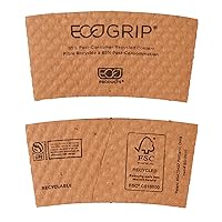 Recycled Coffee Cup Sleeves, Case Of 1300, Fits 10-20oz Hot Cups, Compostable, 100% Recycled Content With Up To 85% Post-Consumer Waste