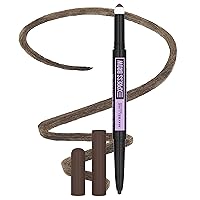 Maybelline Express Brow 2-In-1 Pencil and Powder Eyebrow Makeup, Deep Brown, 1 Count