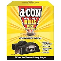 d-CON Reusable Ultra Set Covered Mouse Snap Trap, 2 Traps, 2 Count (Pack of 1)