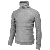 H2H Mens Slim Fit Turtleneck Pullover Sweaters Basic Tops Knitted Thermal