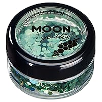 Holographic Chunky Glitter 100% Cosmetic Glitter for Face, Body, Nails, Hair and Lips - 0.10oz - Green