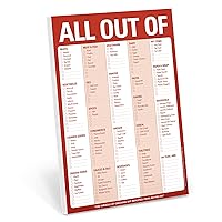 Knock Knock All Out Of Grocery List Note Pad, 6 x 9-inches (Red)