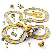 Toddler Boy Toys for 3 4 5 6 Year Old, Total 236 PCS Construction Toys Race Tracks for Boys Kids Toys, Gifts Toys for 3 4 5 6 Year Old Boys