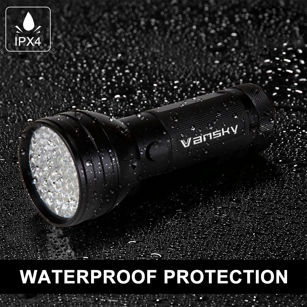 Vansky UV Flashlight Black Light 51 LED & 51 LED Blacklight Pet Urine Detector for Dog/Cat Urine,Dry Stains,Bed Bug, Matching with Pet Odor Eliminator