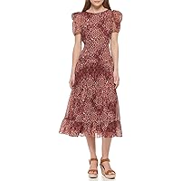 Vince Camuto Women's Casual Tiered Skirt Printed Dress