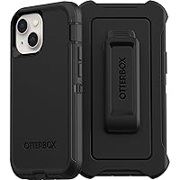 OtterBox iPhone 13 mini & 12 mini Defender Series Case - Single Unit Ships in Polybag, Ideal for Business Customers - BLACK, rugged & durable, with port protection, includes holster clip kickstand