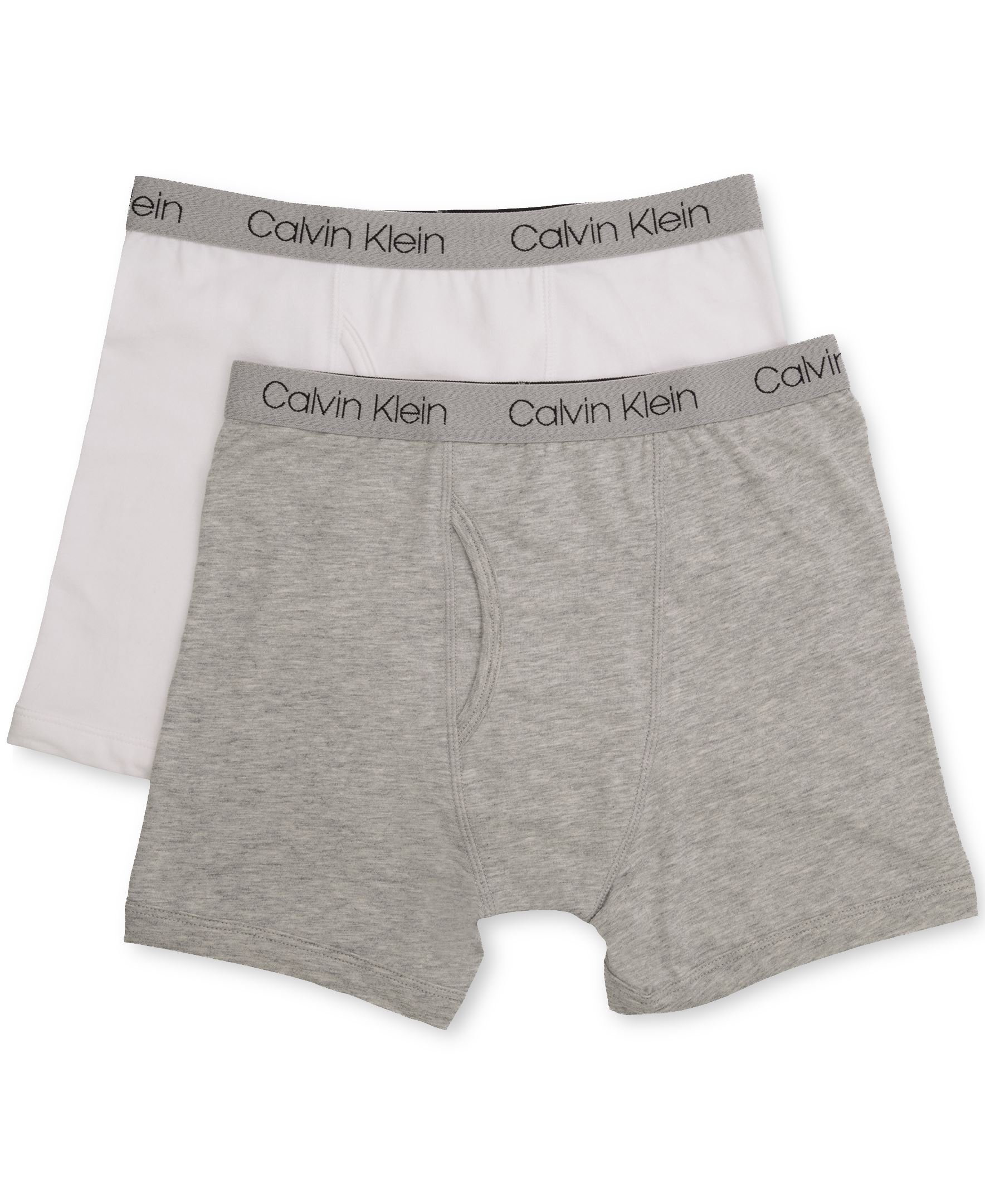 Calvin Klein Boys' Modern Cotton Assorted Boxer Briefs Underwear, Pack of 2