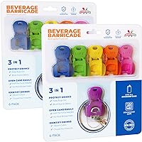 Complete Cover Easy Tab Opener New and Improved 12PK Beverage Barricade 2.0 by Avant Grub. Colorful Drink Can Protector Cap for Soda, Beer, Coke Shields From Bugs, Bees, Dust at the Party, BBQ, Beach