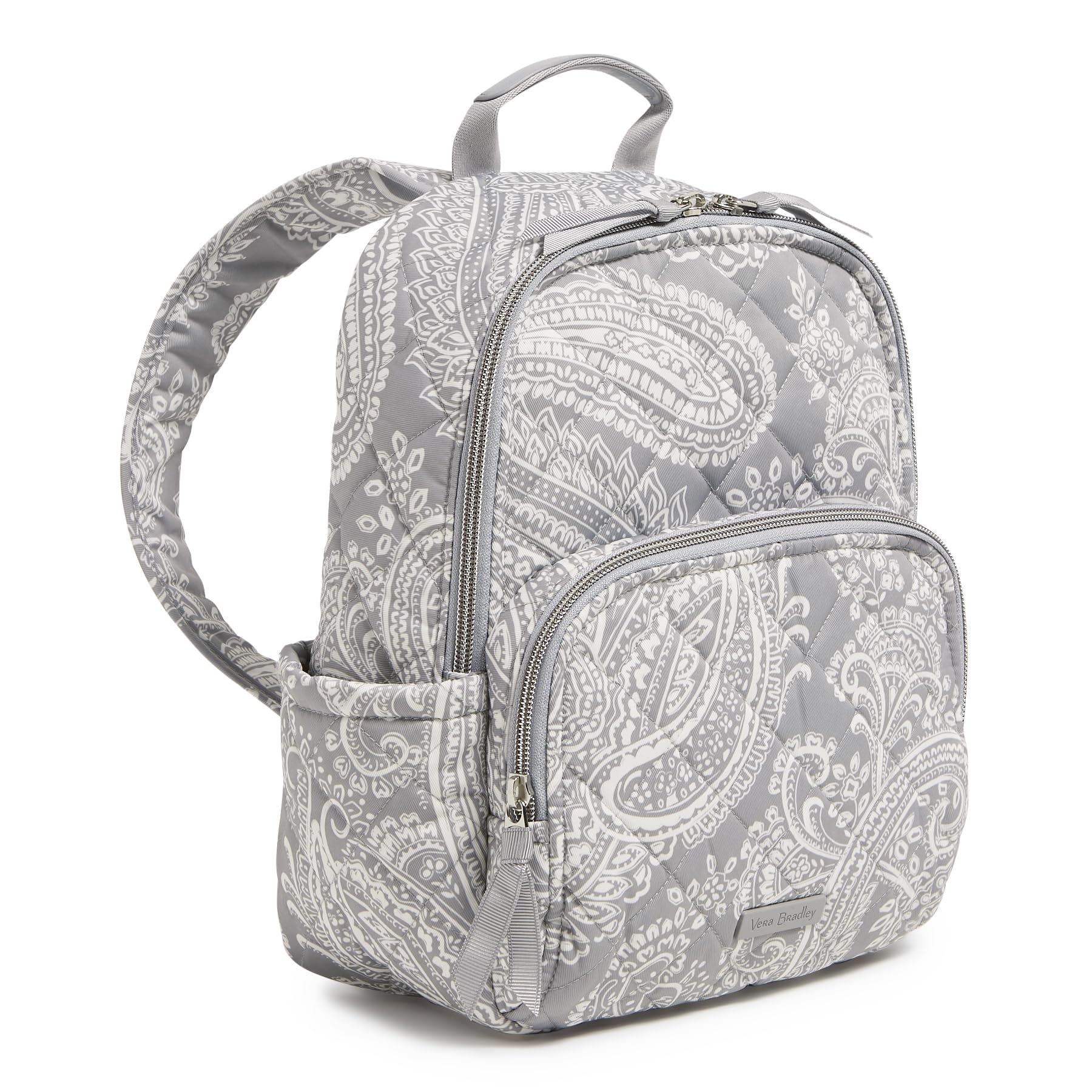 Vera Bradley Women's, Performance Twill Small Backpack, Cloud Gray Paisley, One Size
