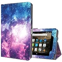 Folio Case for Amazon Fire HD 8 Tablet (8th/7th Generation,2018 and 2017 Release) - Smart Leather Cover Slim Folding Stand Case with Auto Wake/Sleep for Fire HD 8 Tablet Galaxy