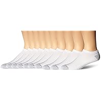 Hanes Mens Double No Show Socks 12-Pair Pack - Available In Big & Tall
