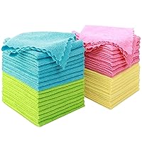 MOONQUEEN 36 Pack Microfiber Cleaning Cloth - Reusable Cleaning Rag, Fast Drying Cleaning Towels,12