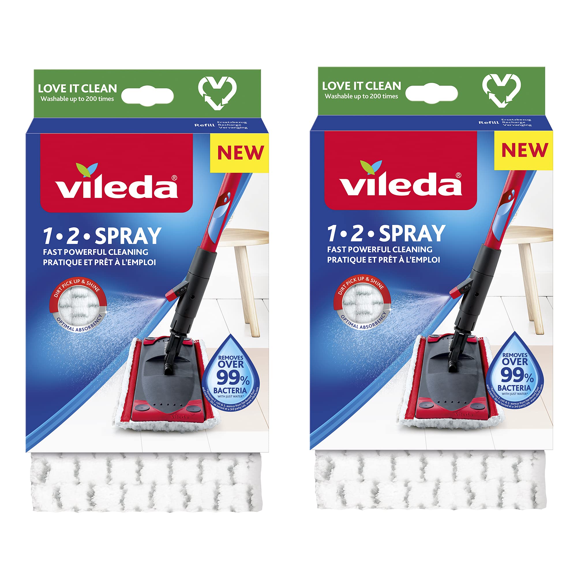 Mua Vileda Spray Refills, Set (Pack 1-2 Mop hãng Pads Microfibre trên | for Amazon of Anh and Vileda Refill chính 2) Mops Giaonhan247 2024 Spray Ultramax Replacement Head