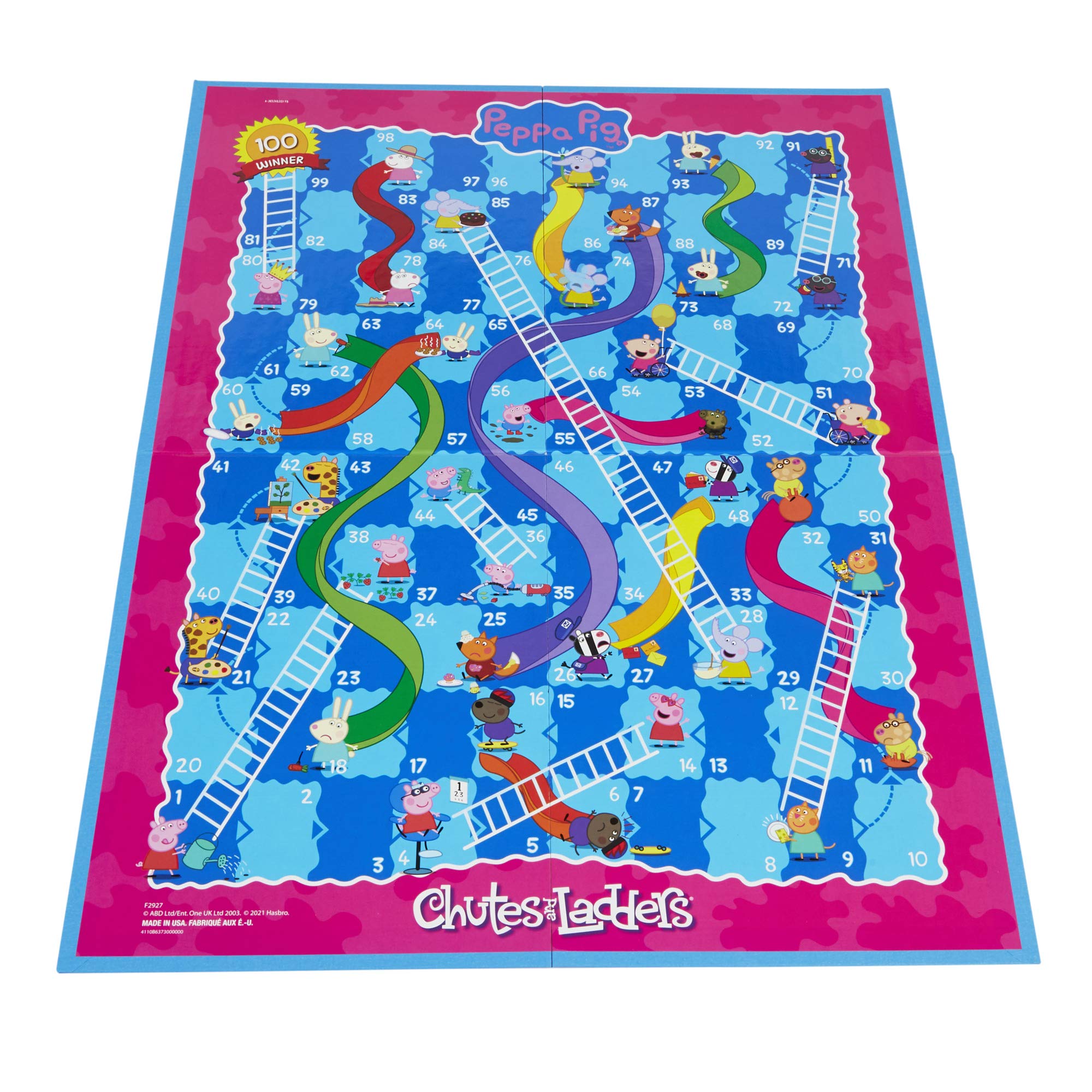 Chutes and Ladders: Peppa Pig Edition Board Game for Kids Ages 3 and Up, Preschool Games for 2-4 Players