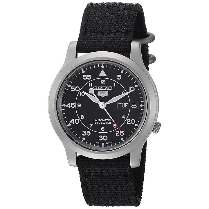 Mua SEIKO Men's SNK809 5 Automatic Stainless Steel Watch with Black Canvas  Strap trên Amazon Mỹ chính hãng 2022 | Fado