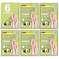 Original Derma Beauty Hand Mask 6 Pairs Intense Hydration Avocado Oil Moisturizing Hand Mask Gloves Set Hydrating Hand Mask Hand Repair Gloves Hand Care Hand Rejuvination Soothing Gloves