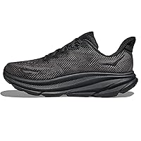Hoka Men's Clifton 9 Sneaker, Black/Black, 14