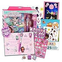 Gabby's Dollhouse Secret Diary Set for Kids ~ 3 Pc Bundle with Gabby's Dollhouse 60-Sheet Journal Set with Real Padlock and Pen, Stickers, and More (Gabby's Dollhouse Diary for Girls)
