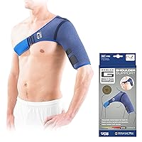 Neo-G Shoulder Brace Support - for Rotator Cuff, Dislocated Shoulders, Joint Pain, Arthritis, Shoulder Injury, Sports - Adjustable Compression Strap - Class 1 Medical Device - 1 Size - Blue