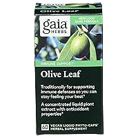 Gaia Herbs Olive Leaf - Traditional Immune Health Support - Immune System Supplement with Olive Leaf Extract and Oleuropein - 60 Vegan Liquid Phyto-Caps