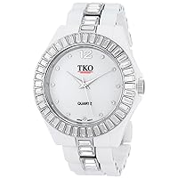 ORLOGI Women's TK545-WT Ceramix Ice II Crystal Bezel Watch